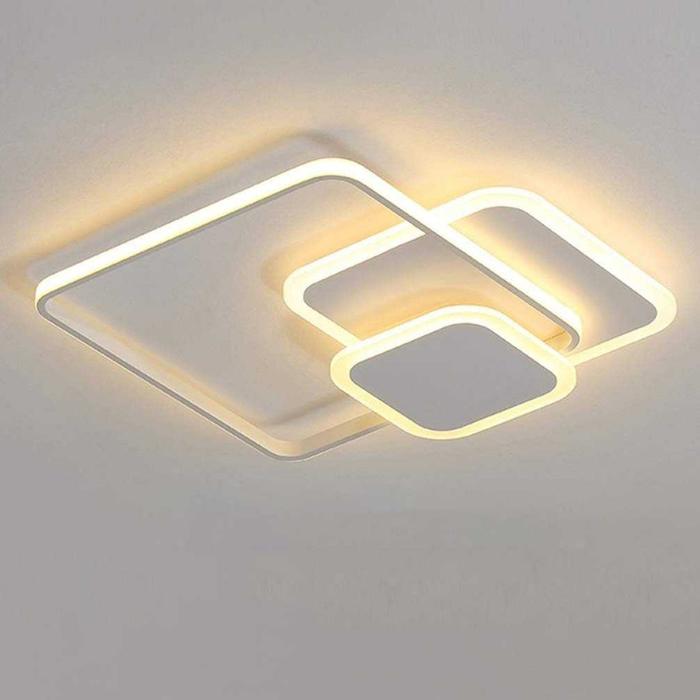 Lampu Plafon Hias LED Minimalist Nordic Dimmable 3 Color 72W Remote