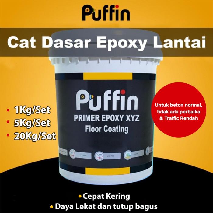 CAT DASAR LANTAI EPOXY PUFFIN PRIMER XYZ UNTUK BETON NORMAL - TRAFFIC RENDAH
