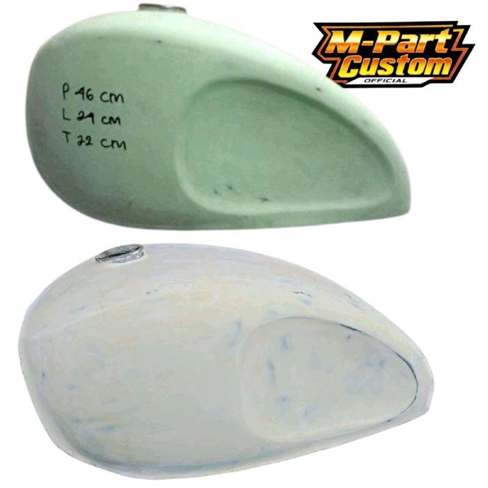 Foto Tangki Motor [GM] Tangki Custom Japstyle Tracker Bobber Scrambler Dempul Poxi Tinggal Cat Bahan