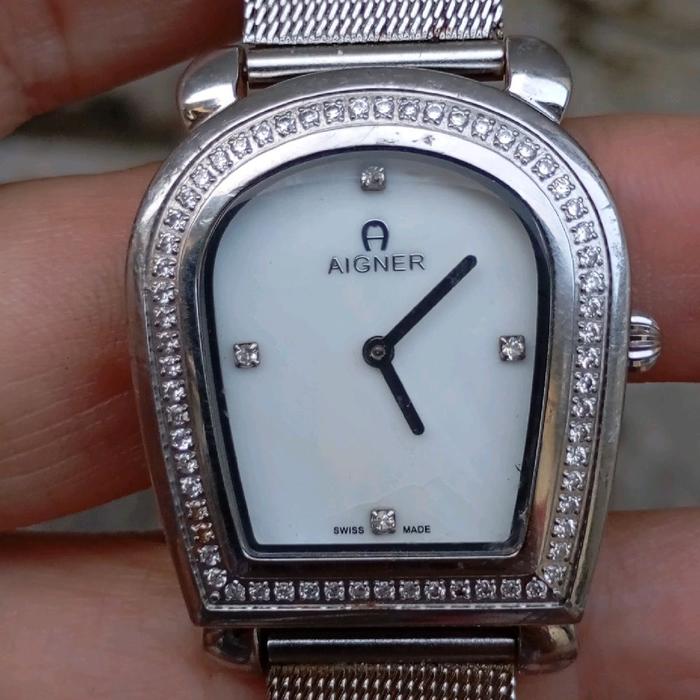 jam tangan aigner cantik non ori second bekas