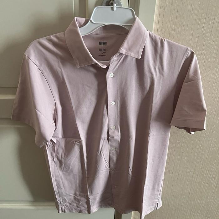 Uniqlo Airism polo pink men