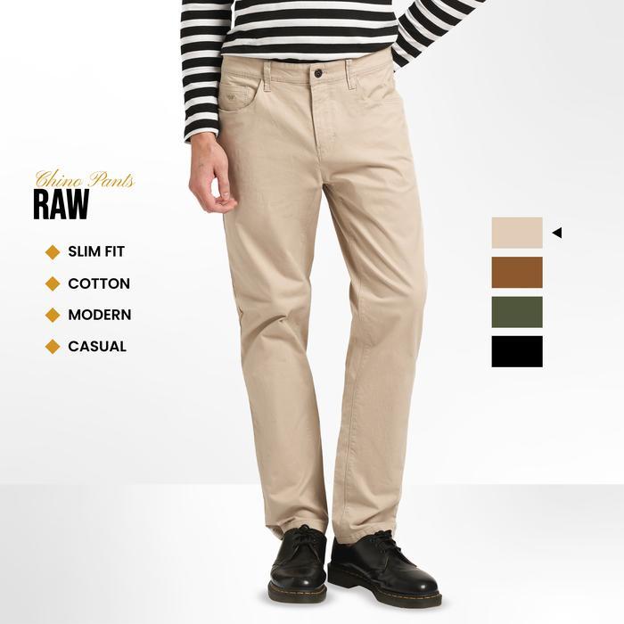 NEW PRODUK EMBA CLASSIC - RAW CELANA PANJANG PRIA FIVE POCKET BASIC KANTONG FORMAL  TEBAL THANKYOU &