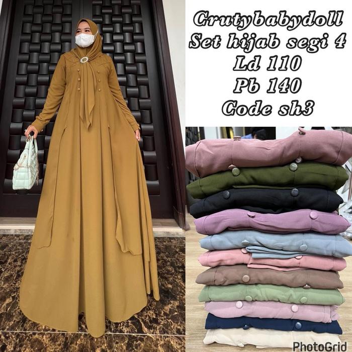 Gamis Frilla ceruti premium