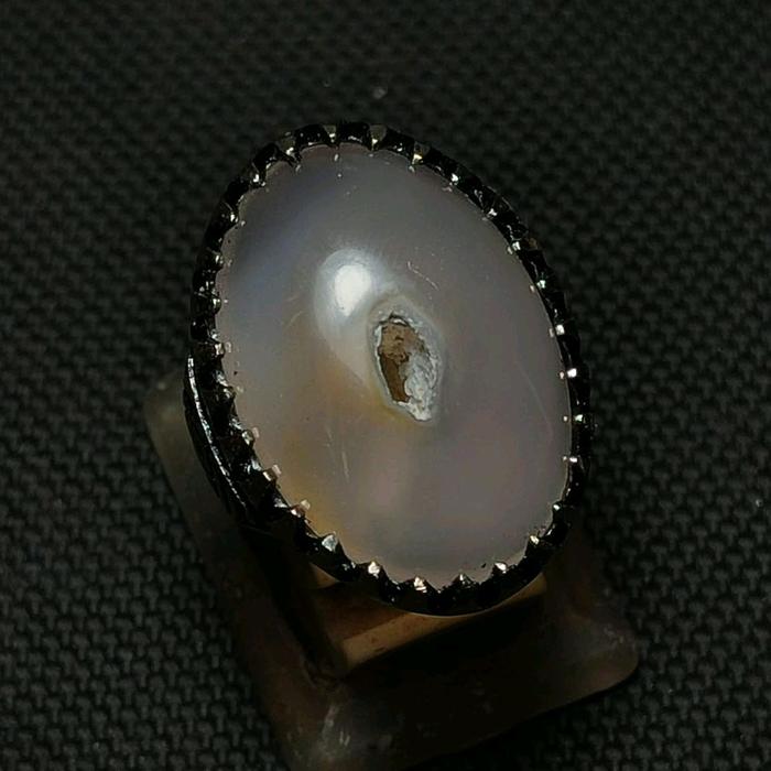 cincin batu akik motif kecubung siwalan combong