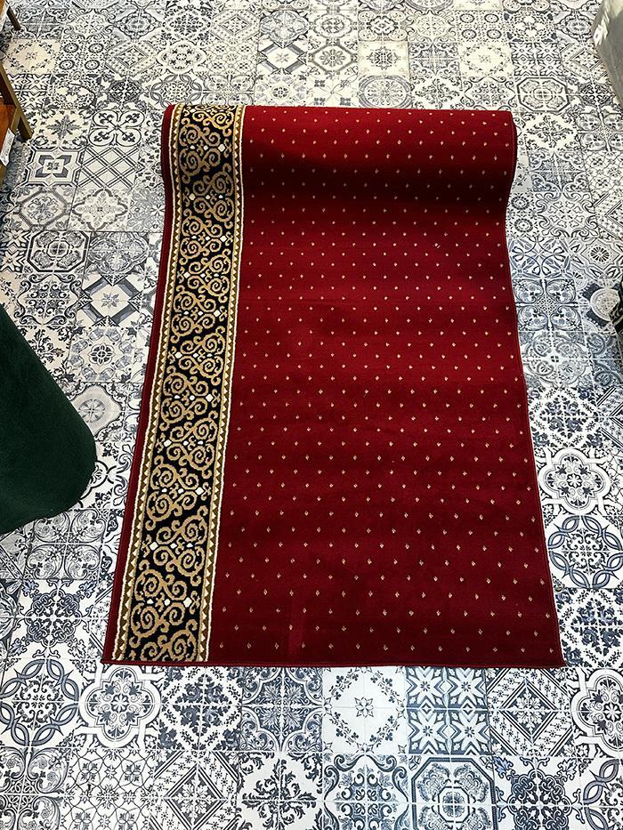 TERMURAH Karpet Lantai Masjid Meteran Custom Merah / Red Shafira 10343