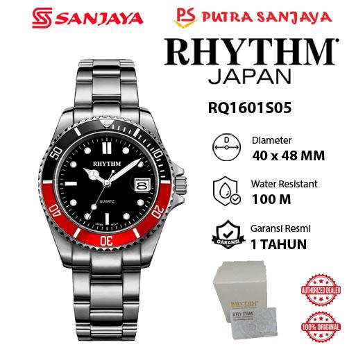 Jam Tangan Pria RHYTHM RQ1601S05 Original Garansi Resmi 1 tahun Stainless Steel