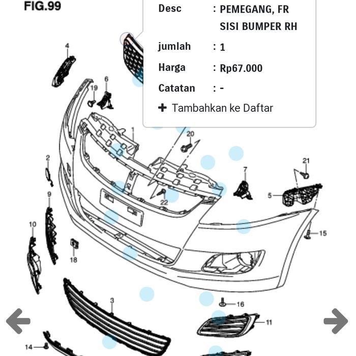 Braket Bumper Depan All New Swift Asli Sgp Sparepart Suzuki