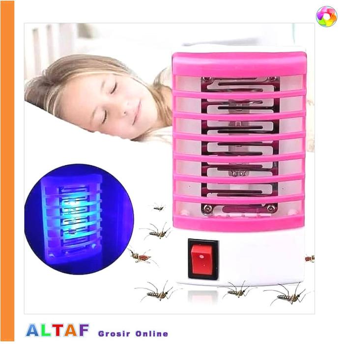 Blue LED Perangkap Nyamuk Lampu Tidur Anti Nyamuk Dengan Lampu Perangkap Setrum Nyamuk Hemat Daya