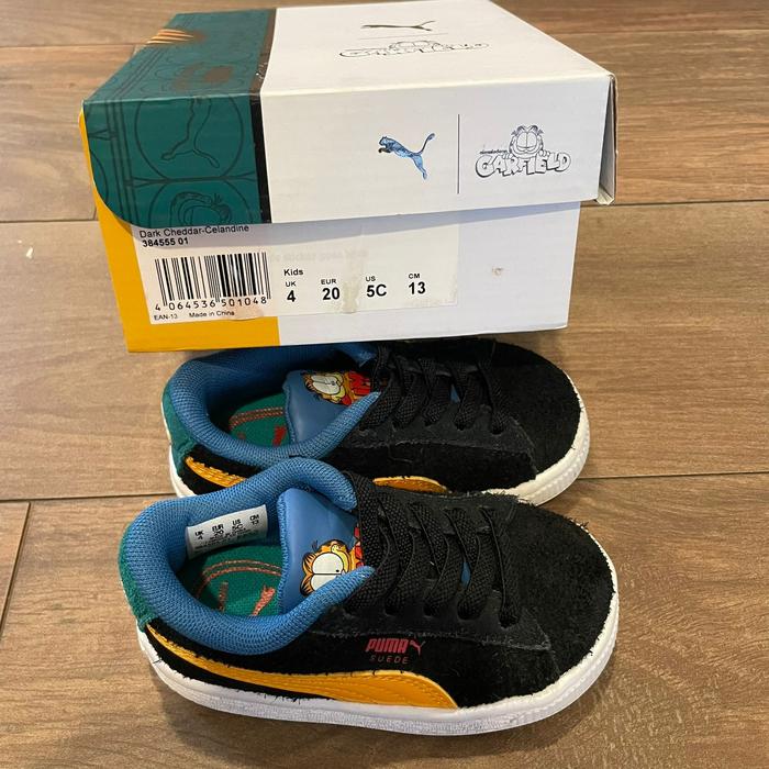 Puma Kids x Garfield Suede Slip On Shoes - BLACK - Sepatu Anak