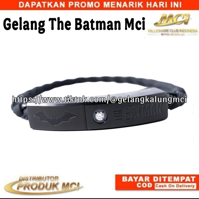 GELANG KESEHATAN PRIA GELANG MCI GELANG BATMAN PENDANT GELANG MCI ORIGINAL