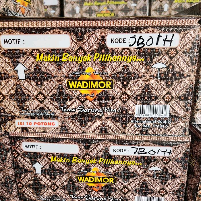1 kardus isi 10pcs Sarung WADIMOR JAWA BATIK motif random dari pabrik