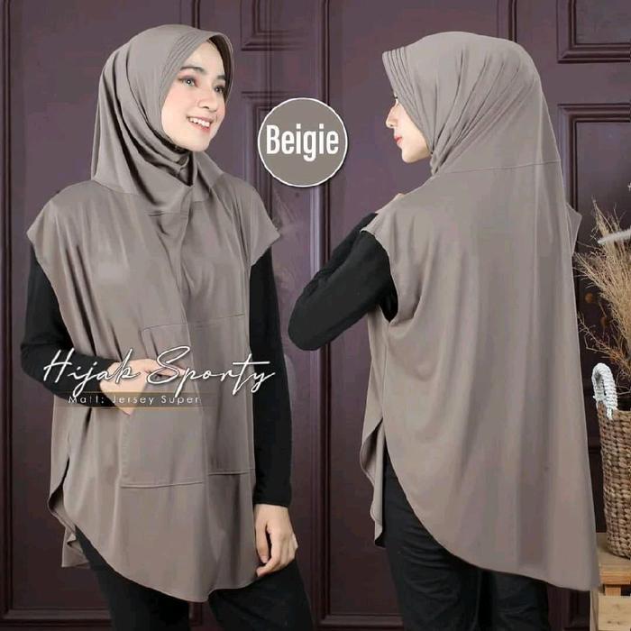Jilbab Olahraga Hijab Rompi Sporty Falisa Saku - Model Wanita Muslim