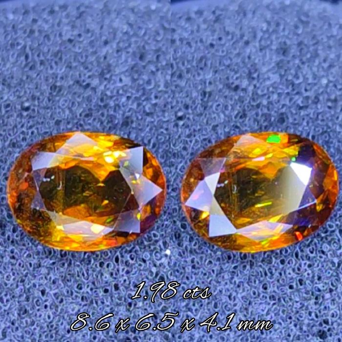 Natural Rainbow Sphene / Brown Sphene with Rainbow