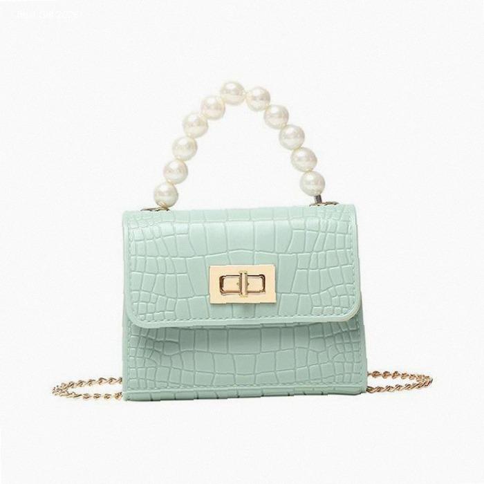 BISA COD T5047 Tas Jelly Motif Kulit Buaya Mutiara Gaya Korea / Tas Selempang Wanita | Kekinian