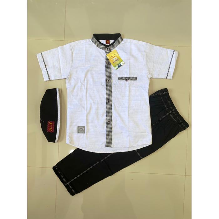 Setelan koko Anak Jemsu lengan pendek / koko anak aljami lengan pendek / koko anak a&j/ koko aljami