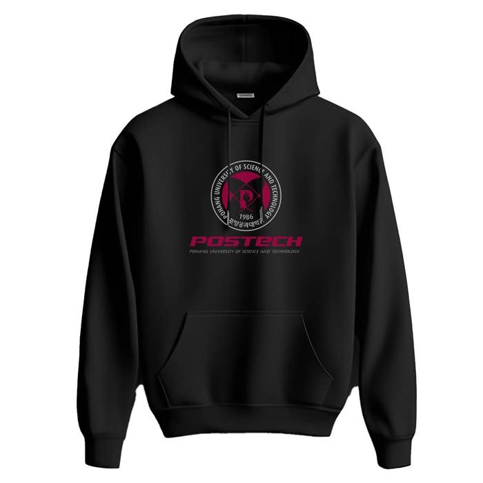 Hoodie POSTECH Pohang University Korea Premium Fleece Cloth Sweater Jacket Hood Black Hitam Distro