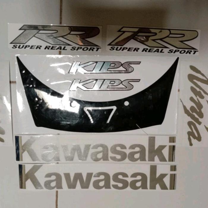 Stiker Striping Cutting Kawasaki Ninja RR Old ZX CBU Silver Chrome OSEAN