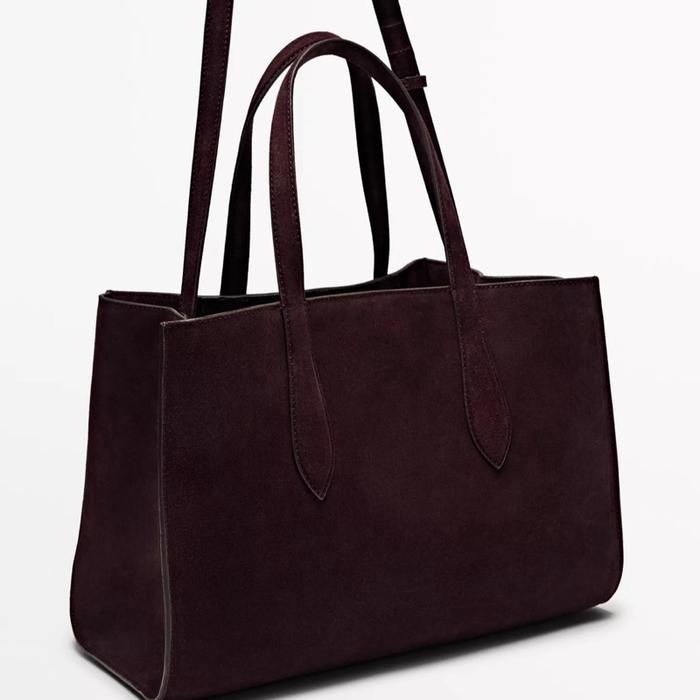 Massimo Dutti Split Leather Maxi MD ICON Tote Bag Preloved