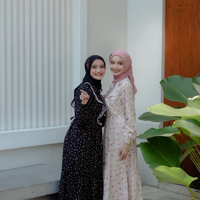 Gamis Midi Motif Rayon Viscose