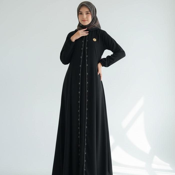 Gamis Amanda X Kharisma Celena Payet Rayon Twill Premium (Free Goodie Bag & Pouch)