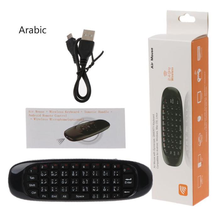 Russian English C120 Fly Air Mouse 2.4G Mini Wireless Keyboard