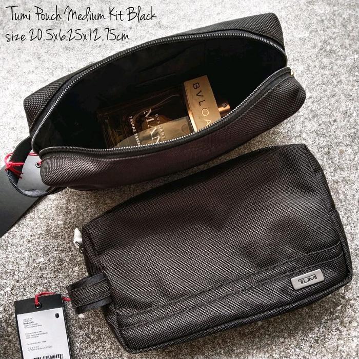 Aksesoris Pria Tumi Medium Travel Kit Pouch Clutch Black Men