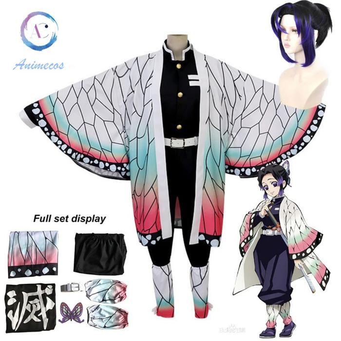 Anime Demon Slayer Kostum cosplay Kochou Shinobu Kostum untuk anak -anak Kostum aktivitas sekolah