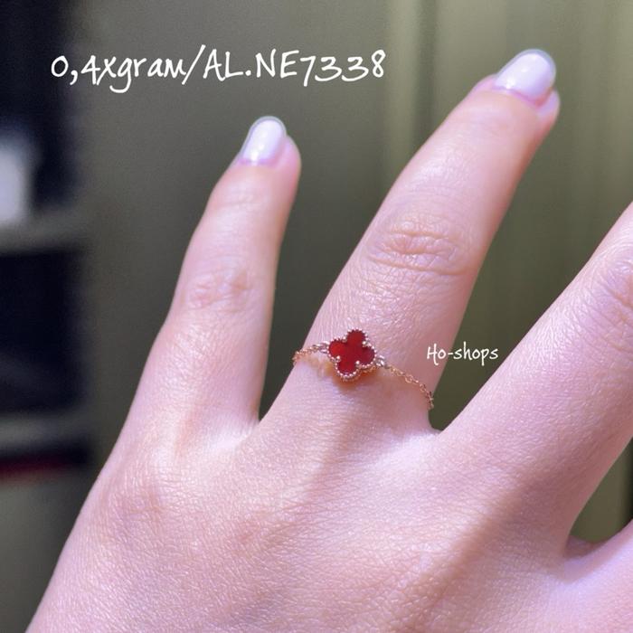 Cincin Serut Rosegold Kadar 750 Asli Emas