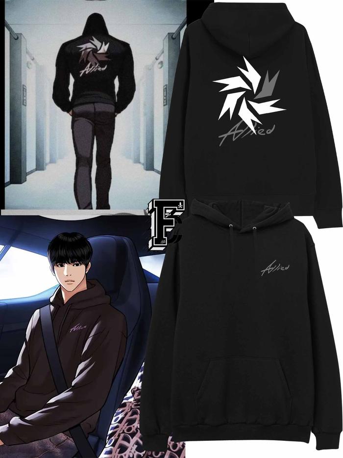 Jaket Hoodie Park Hyung Seok Allied Lookism Komik Webtoon Abu Fleece