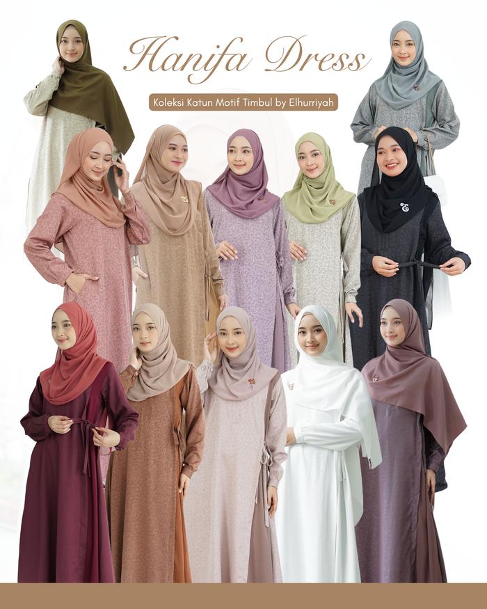 Elhurriyah Gamis Dewasa Hanifa Katun Jaguar Busui Friendly