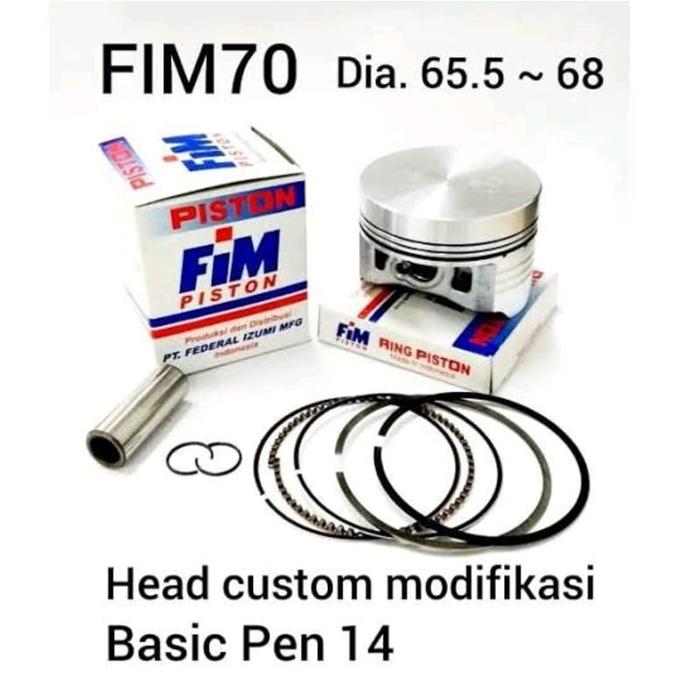 Piston FIM Bore Up Mentah Bahan Modifikasi Pen 13 15 16 63.5mm 64mm 64.5mm 65mm 65.5mm 66mm 66.5mm