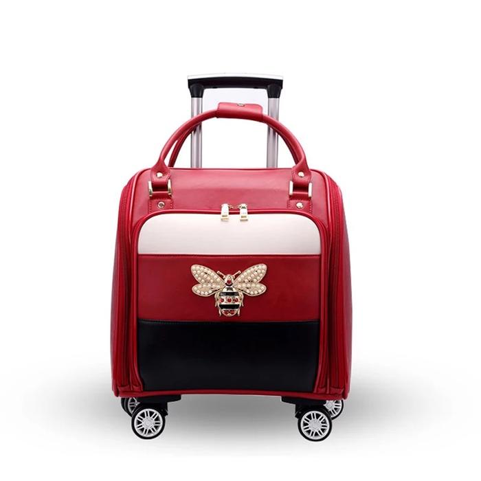New Woman Fashion brand light Trolley Luggage Rolling Suitcase girls high quality waterproof Trolley