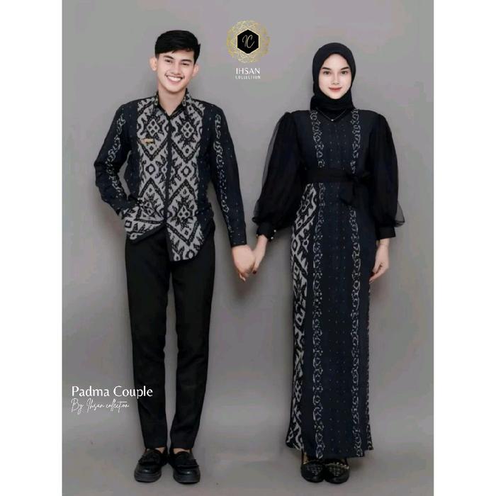 Kemeja Dress Tenun Ihsan Collection Padma Couple untuk Tunangan, kondangan, pesta