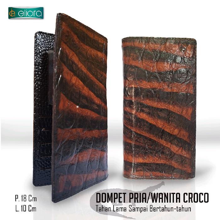 Dompet Kulit Buaya Asli Papua, Tahan Hiangga Bertahun Tahun Pria Wanita Croco Tahan Lama Sampai Bert