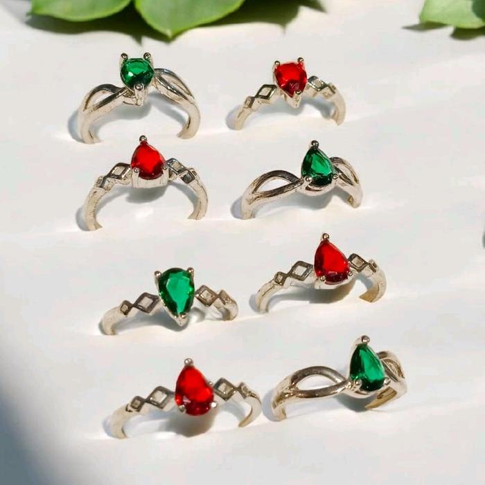 cincin perak batu permata