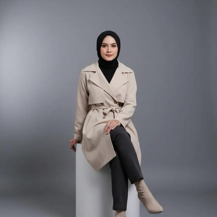 Tunik calista coat Calista midi dress
