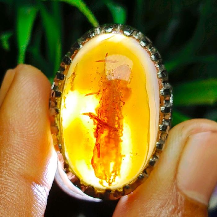 Cincin Batu Akik Bulu Perindu