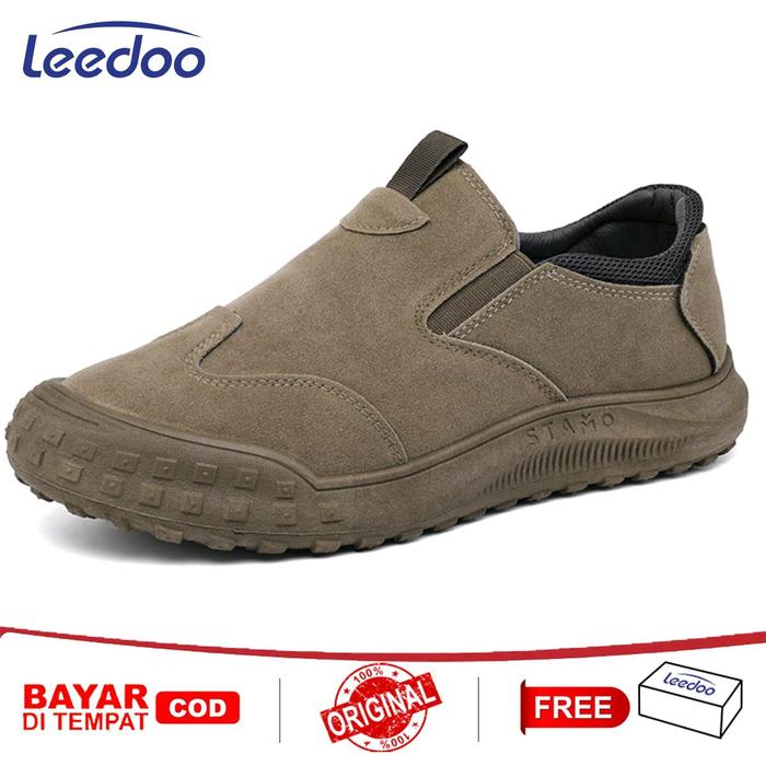 Sepatu Pria Safety Slip On Pria Sepatu Formal Fashion Kerja Kuliah Outdoor Kerja Shoes MC451Turun ha