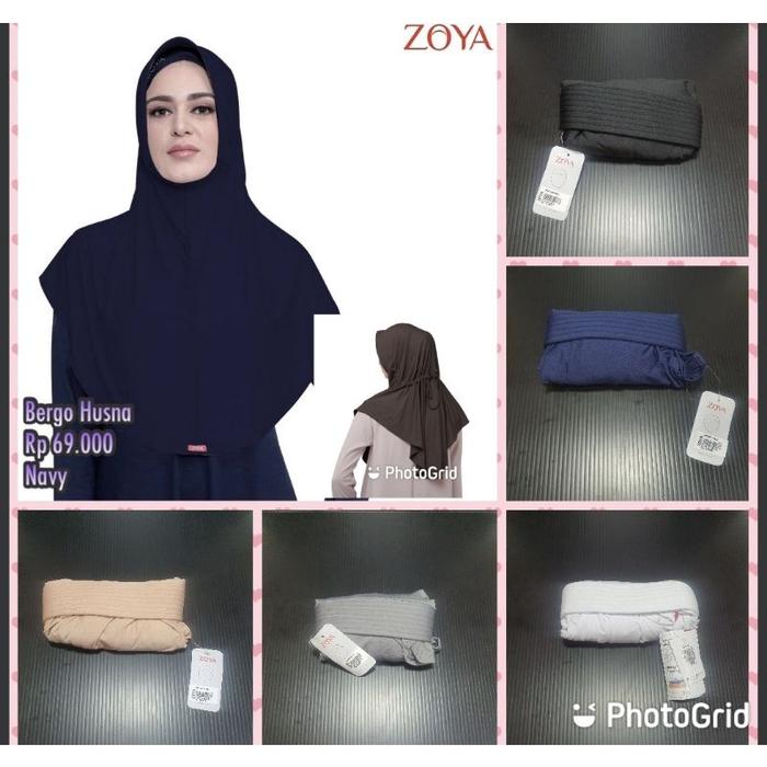 NEW!! Bergo Husna Casual Bergo Sekolah Kerudung Sekolah Putih Zoya HEIQ Bergo Polos Zoya casual