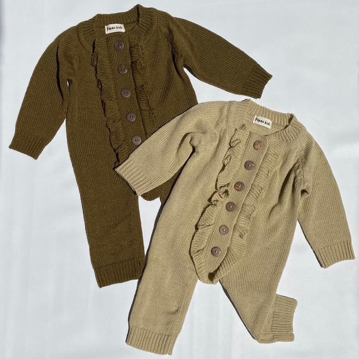 ￼Papao - Zura Sleepsuit Baby / Baju Rajut Baby / Baby Newbron Newborn