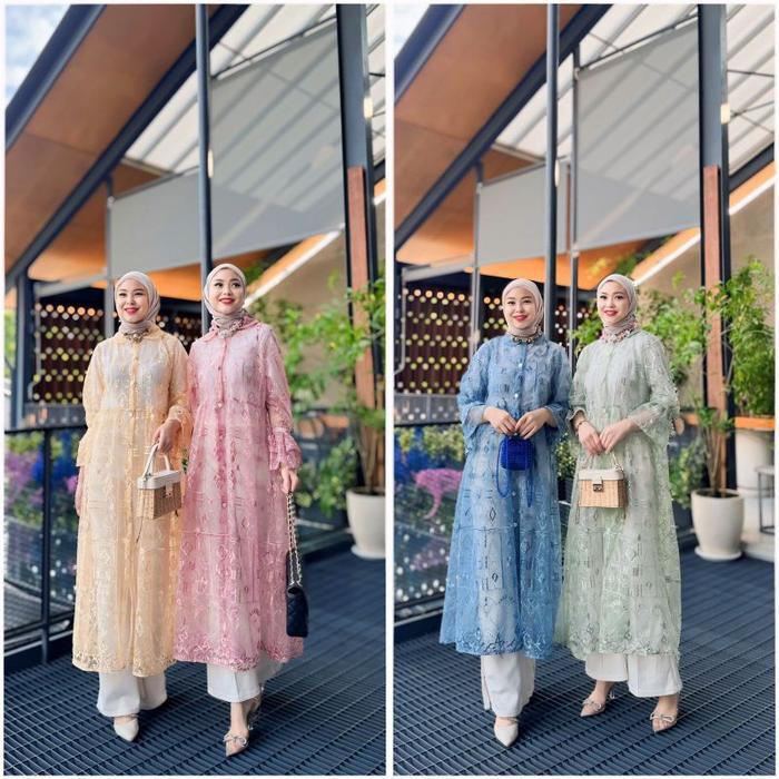 Ready- New Outer Tile Brukat | Outer Tile Kondangan | Outer Tile Brukat Viral | Tunic Outer Kekinian