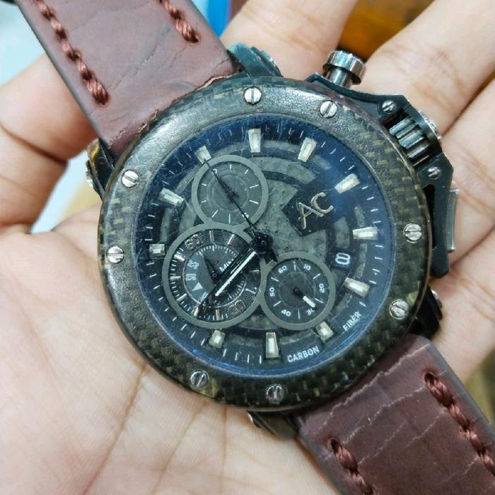 jam tangan aAlexandre christie original bekas AC 9205 MC carbon.
