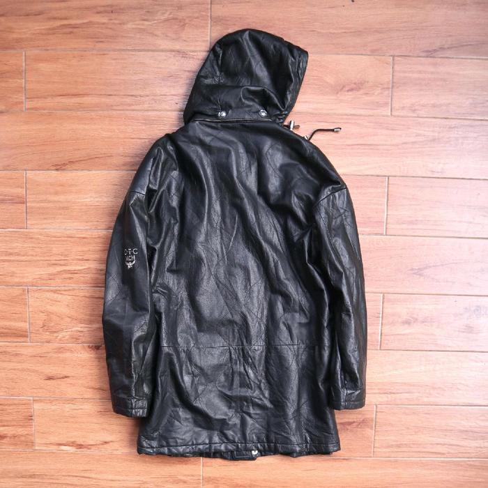 MCM Jaket Kulit Asli Vintage Size XL Overfit Jumbo Real Leather Jacket Asli dan Berkualitas Tinggi