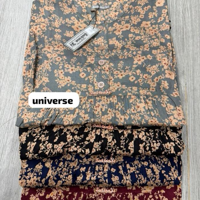 midi dres salvina motif bunga