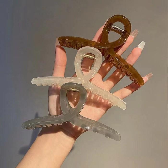Incheon Korean Large Shark Hair Clip Jelly Clip Jepitan Rambut Besar Termurah
