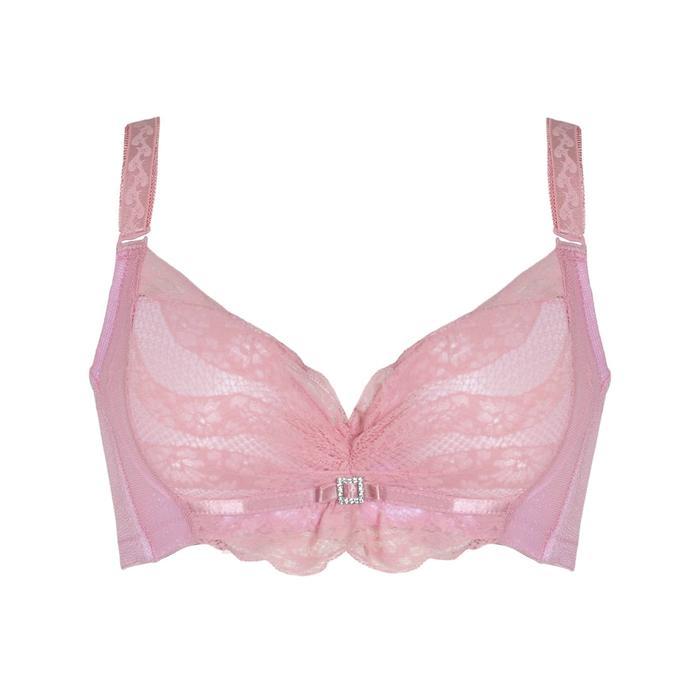 Cynthia Bra 3/4 Cup Busa Tebal Tiller Kait 3 Ada Kawat - Merah Muda -Gratisongkir