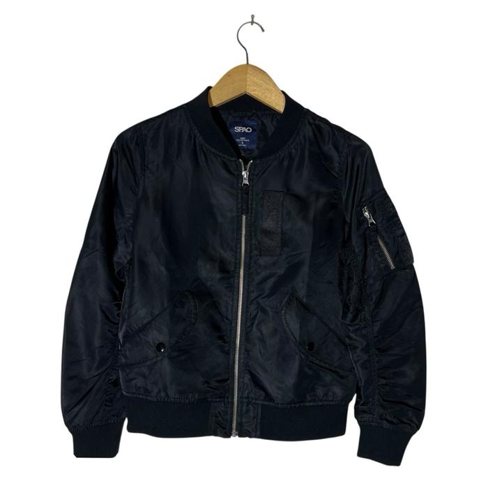 Bomber Jaket Ma-1 pocket black Spao Original