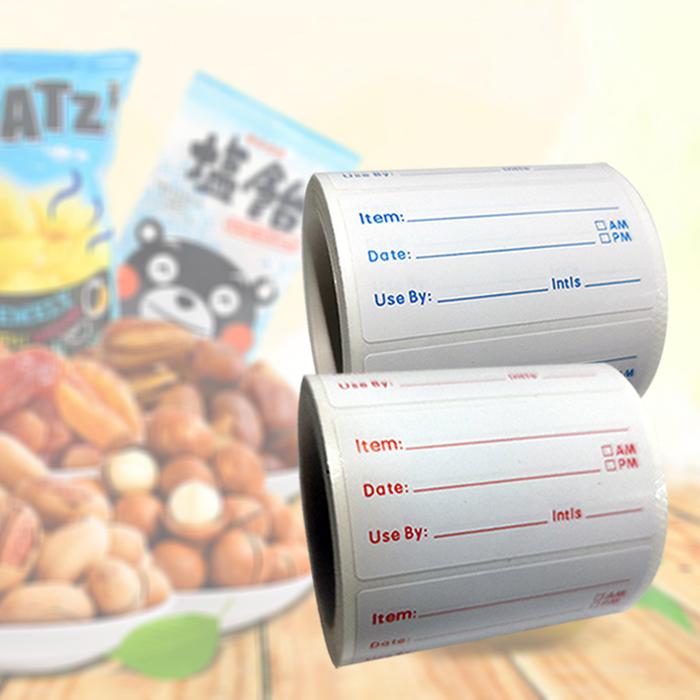 500pcs/Roll Label Waterproof Stiker Tanggal Kadaluwarsa Label Penyimpanan Makanan Label Tanggal Isi