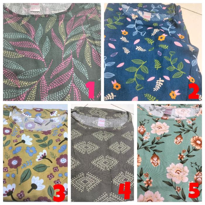 daster habel Wanita Baju Motif Setelan Tidur Panjang Piyama Rayon