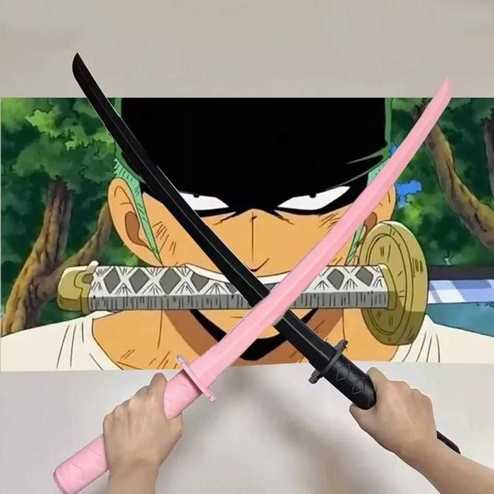 76CM Mainan Pedang Lipat Kimitsu Yaiba Pedang Katana Demon Slayer